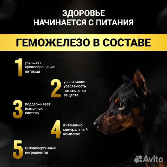 Корм для собак Gold Line с индейкой, 7 кг