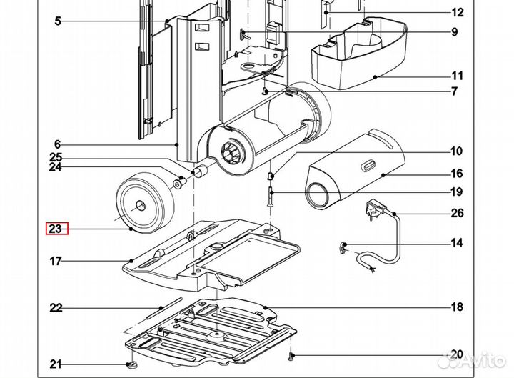 Колеса для гладильной системы Miele