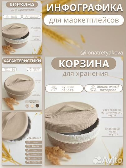 Инфографика для маркетплейсов удаленно