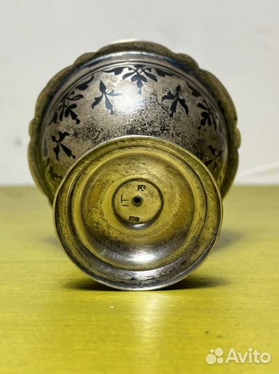 Солонка старинная, Кубачи, серебро 875