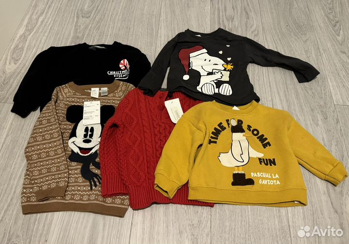 Зимние кофты и свитера 86-92 (Zara, H&M, GAP)