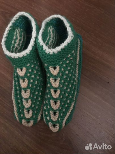 Вязанные тапочки (носки ) ручной работы