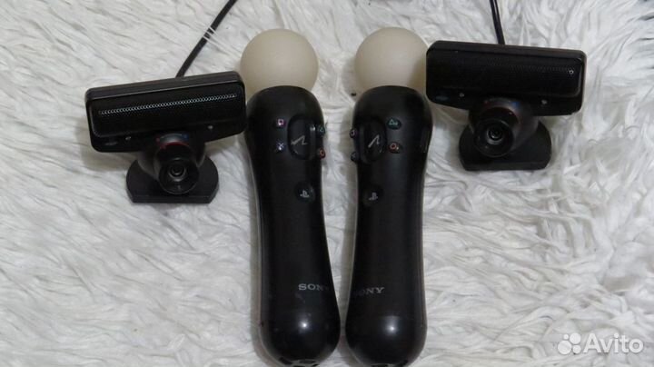 2 комплета PlayStation Move + камера PS3