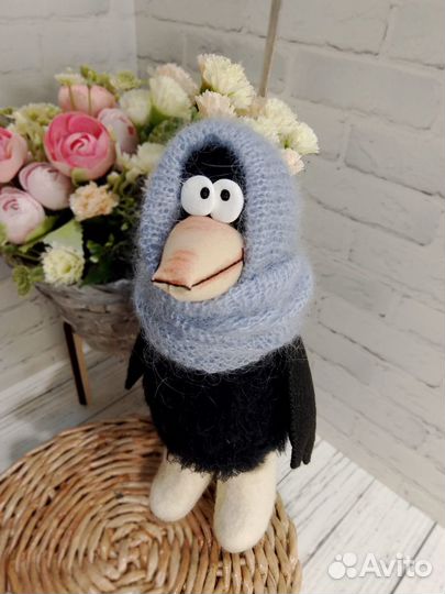 Ворона интерьерная игрушка