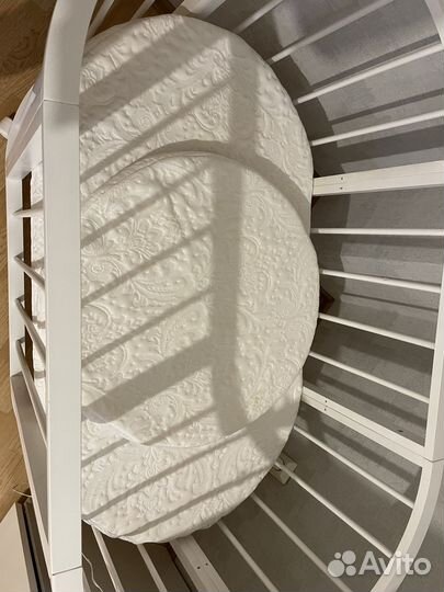 Детская кроватка трансформер круглая