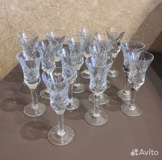 Хрустальные фужеры объем 30мл