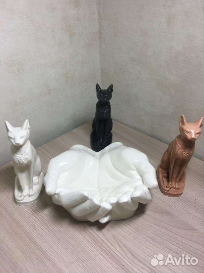 Гипсовое кашпо ручной работы