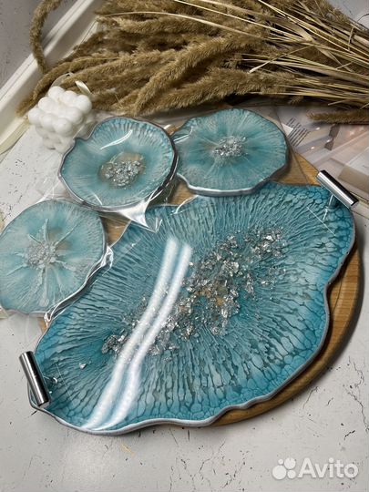 Сервировочный набор из эпоксидной смолы