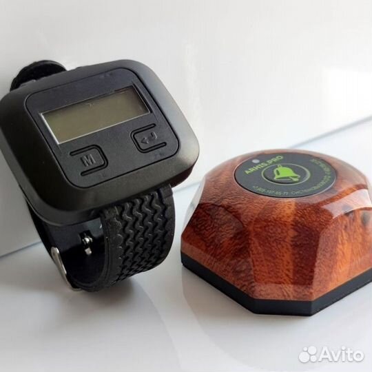 Кнопка вызова официанта Бургер Махагон и пейджер