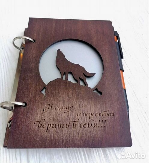 По вашим рисункам блокнот ежедневник из дерева