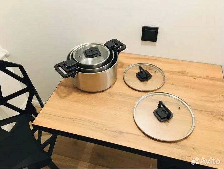 Набор 3 кастрюль Polaris Fold&Keep-6S с крышками