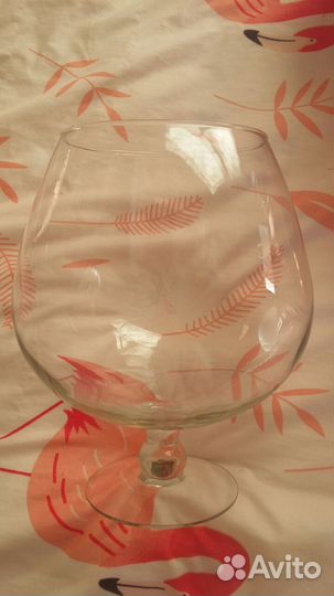 Прозрачная настольная ваза бокал 8 литров