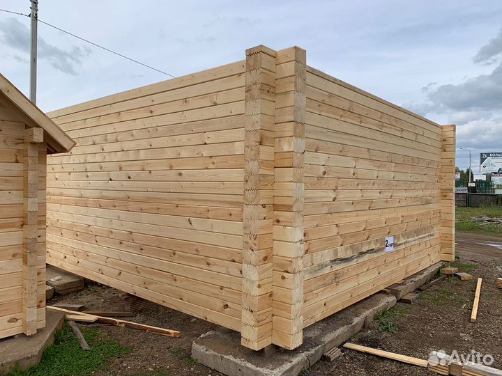 Сруб 6х6 из бруса 200х150 высота 2,6м