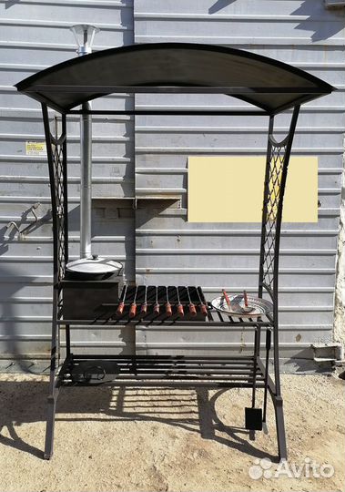 Мангал с крышей