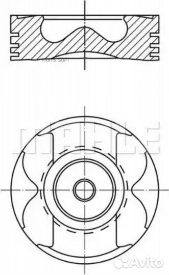 Mahle 0222601 Поршень двигателя (0.50) master-mova