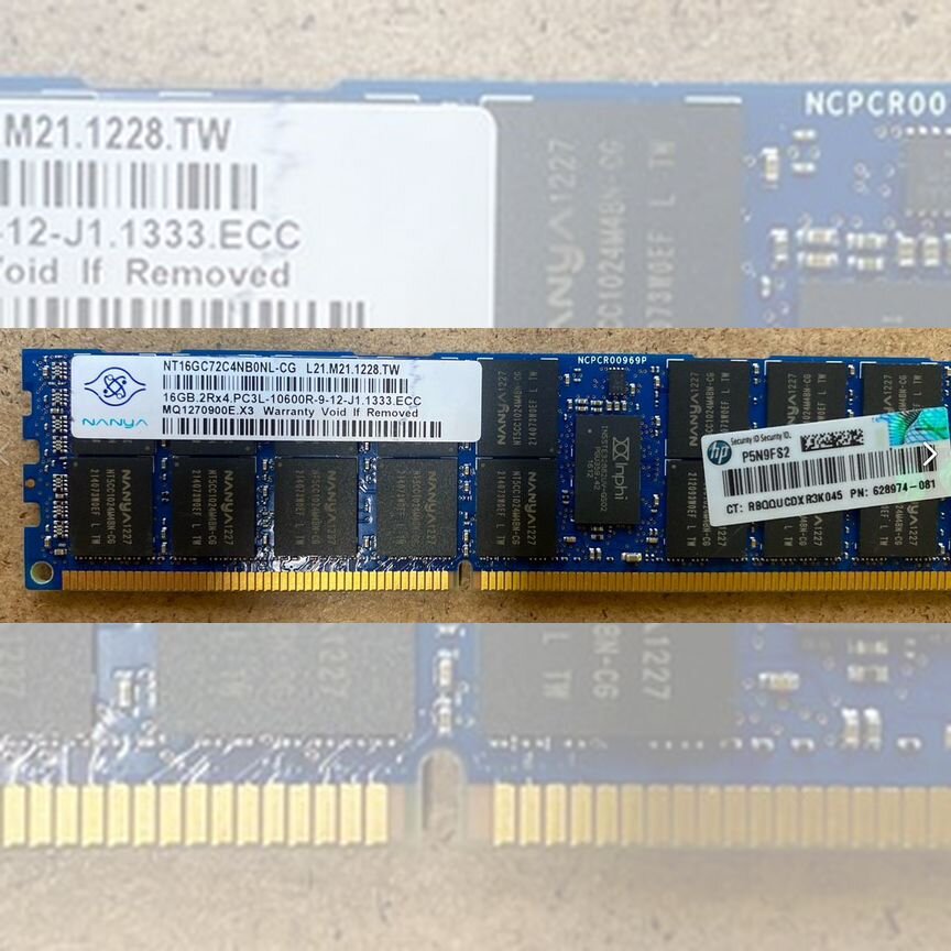 [PC3L-10600R] 16gb Nanya Nt16gc72c4nb0nl-Cg (Hpe) Pc3l-10600r