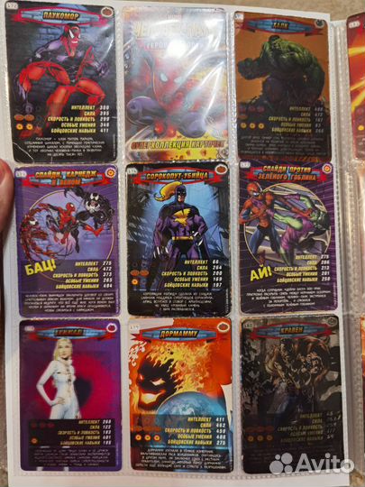 Карточки Человек Паук герои и злодеи 1 серия