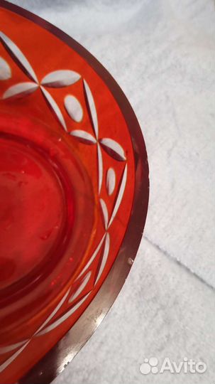 Посуда красное стекло СССР