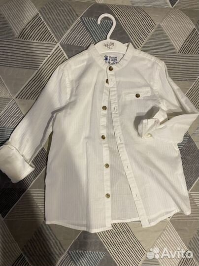 Белые рубашки на мальчика 116 размер