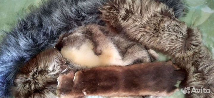 Для модных аксессуаров Натуральный мех - фрагменты