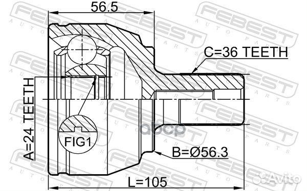 ШРУС наружный (компл.) ford Focus II/C-Max/volv