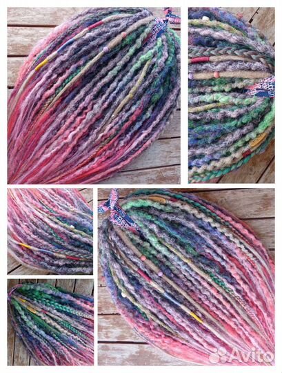 Дреды и косы микс