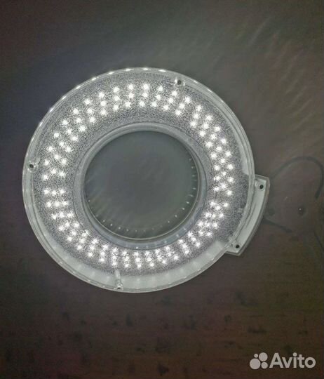 Лампа лупа напольная, на колесах, новая