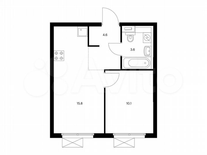 1-к. квартира, 34,1 м², 11/24 эт.