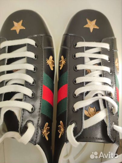 Gucci Ace Sneakers With Bees And Stars