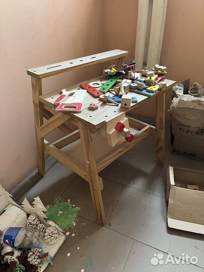 Стол слесарный верстак деревянный