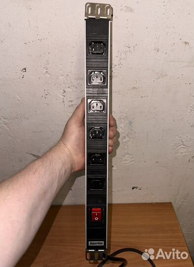 Блок розеток Hyperline SHT19-6IEC-S-2.5IEC