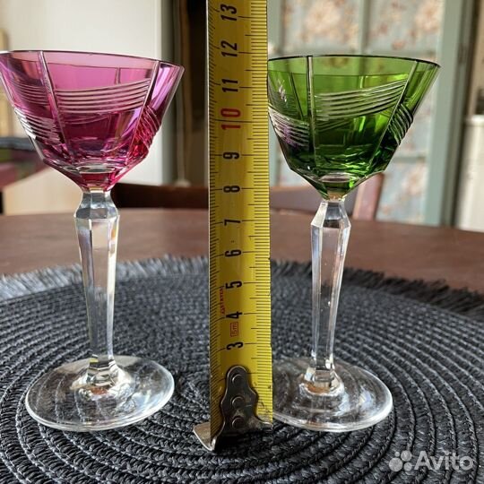 Фужеры цветной хрусталь германия 1920 г