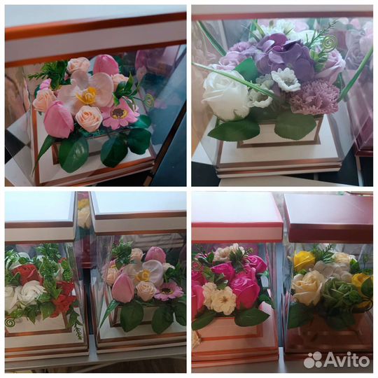 Букетики из мыльных цветов