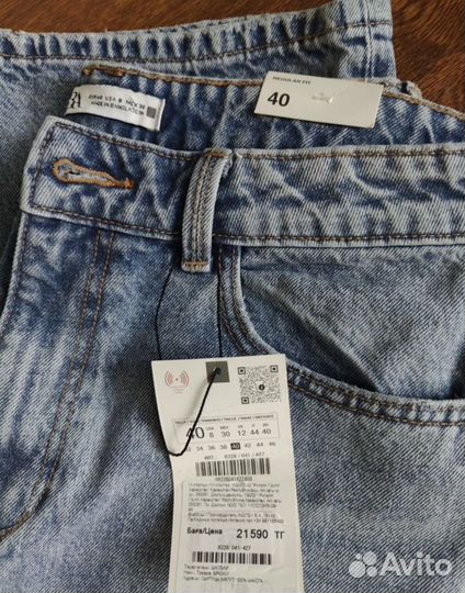 Джинсы zara, новая коллекция 2024, eur 40