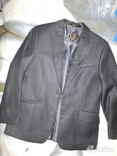 Пиджак детский серый