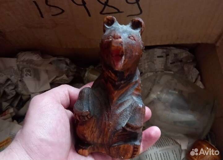 Статуэтка медведь деревянный СССР