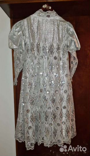 Костюм Снегурочки взрослый новогодний театральный