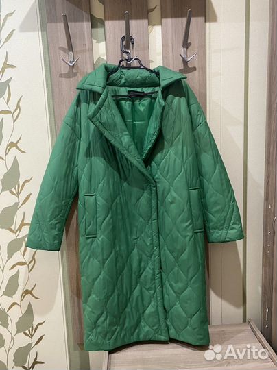 Женская куртка осенняя стёганка 50р плащ