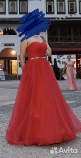 Платье на выпускной 42 44 46 красное