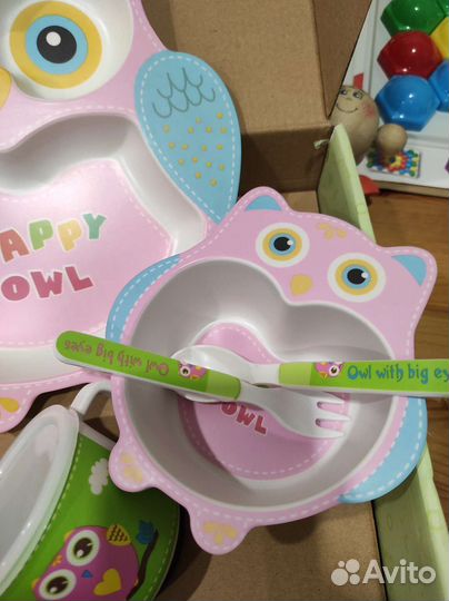 Новая детская посуда бамбук