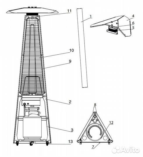 Уличный обогреватель Ballu bogh-15
