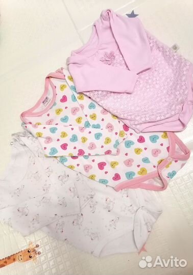 Вещи на девочку 3-6 мес