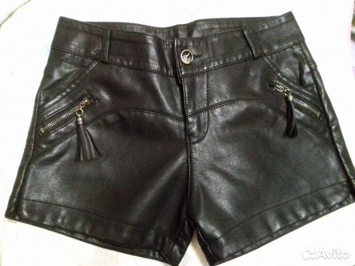 Шорты из эко кожи