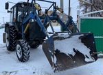 Чистка снега трактором