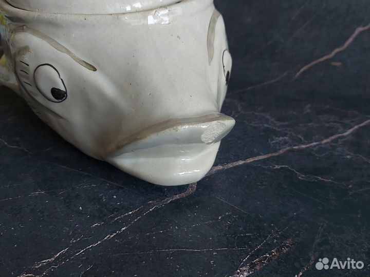 Форма для запекания Осётр советская керамика СССР