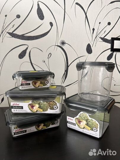 Новые Контейнеры пластиковые с крышкой для еды