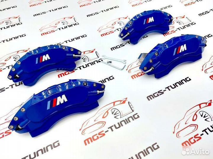 Накладки суппортов синие М алюминий BMW X6 F16 3.0