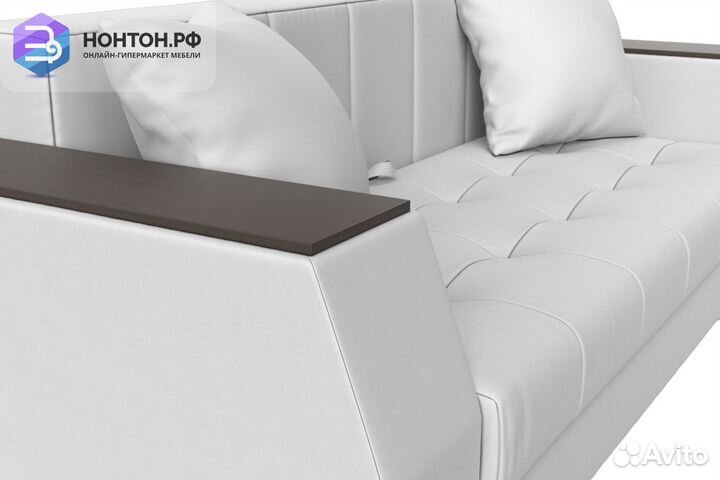 Диван Атлант мини экокожа белая