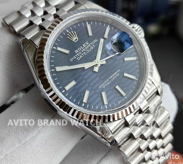 Часы женские Rolex Datejust 36 mm blue dial новые