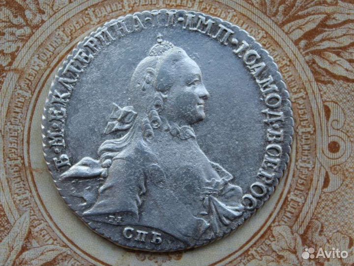 Рубль 1764 СПБ Яi Екатерина 2. Оригинал 100